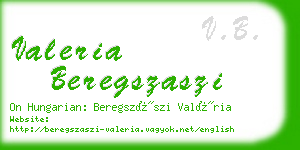 valeria beregszaszi business card